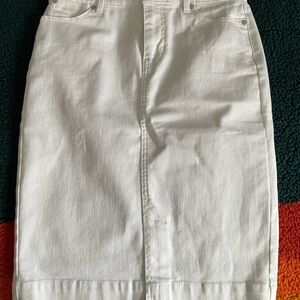 NWOT White Denim Skirt